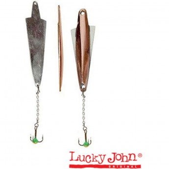 Блесна вертикальная зимняя LUCKY JOHN WING с цепочкой и тройником 64Мм/10.0Г Cs Блистер