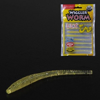 Слаги съедобные искусственные LUCKY JOHN PRO SERIES WIGGLER WORM, 2.3in (5.84 см), цвет 071, 9шт.