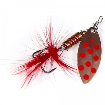 Блесна вращающаяся LUCKY JOHN SPIN-X LONG №3, 6 г, цвет Cr