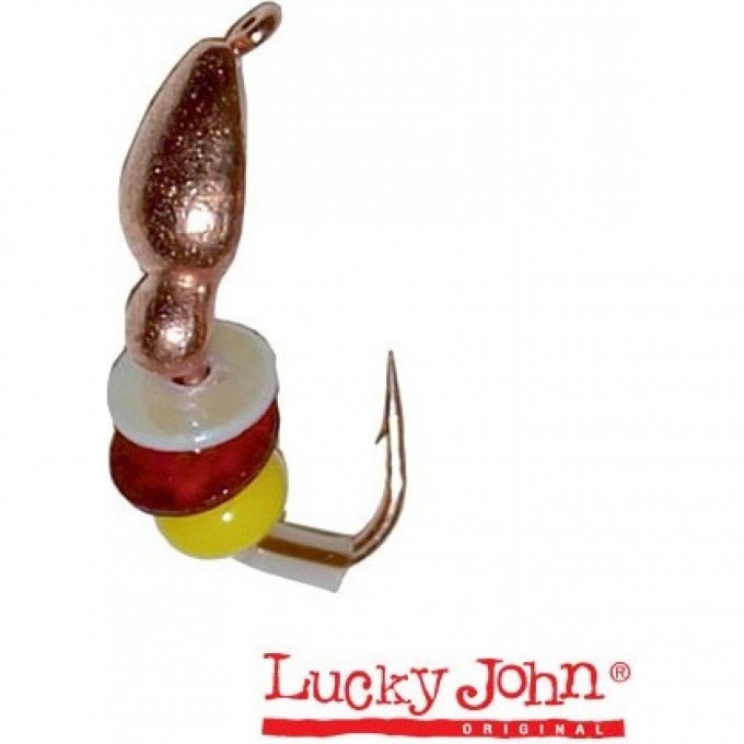 Мормышка вольфрамовая LUCKY JOHN ЖУК с петелькой пайетом и бисером 40мм, цвет c LJ22040-03