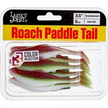 Виброхвост LUCKY JOHN PRO SERIES ROACH PADDLE TAIL 3.5in (8,9 см), цвет g03 6Шт.