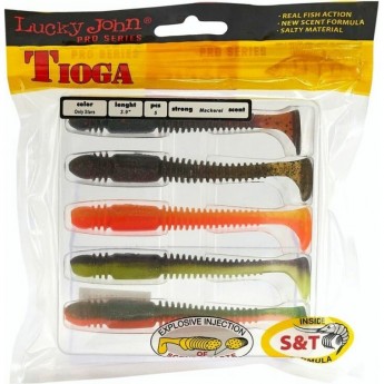 Виброхвост LUCKY JOHN PRO SERIES TIOGA 3.9 in (100 мм), цвет mix2 5Шт.